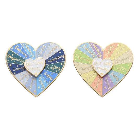 Mental Health Heart Turntable Enamel Pin