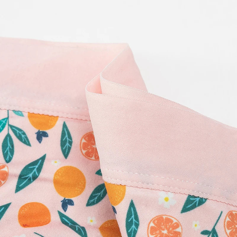 Braguitas menstruales de algodón con estampado de cactus y flores para jóvenes
