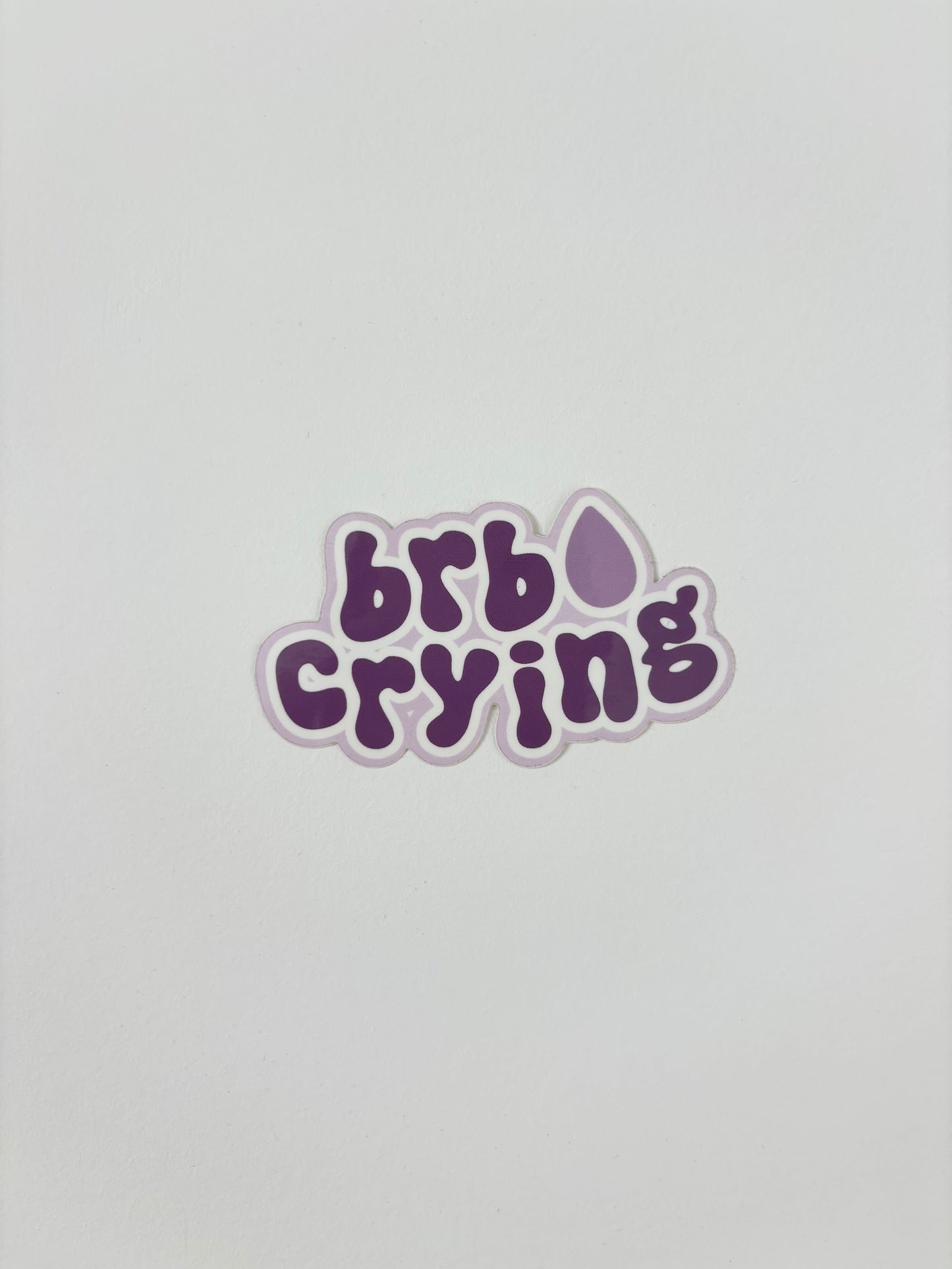 brb crying sticker 3-pack