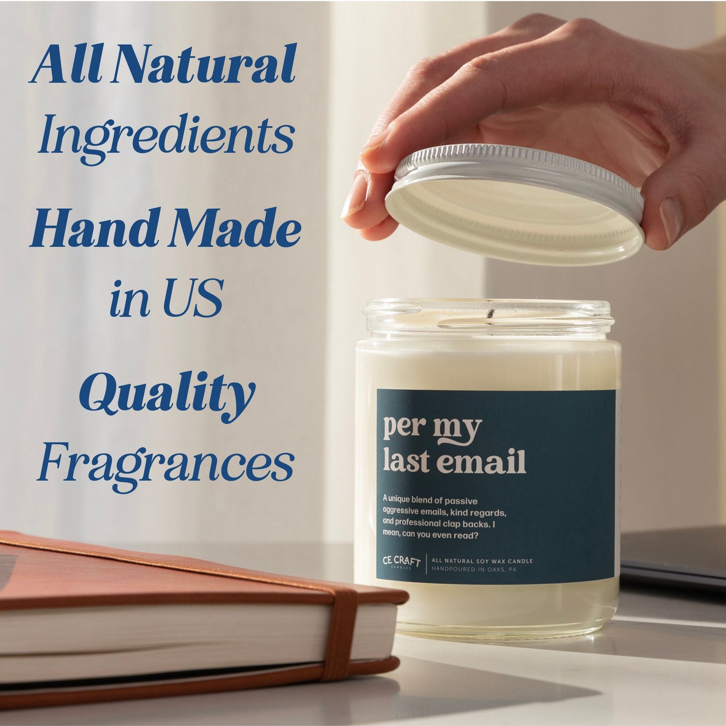 Bergamot & Oak Scented Candle
