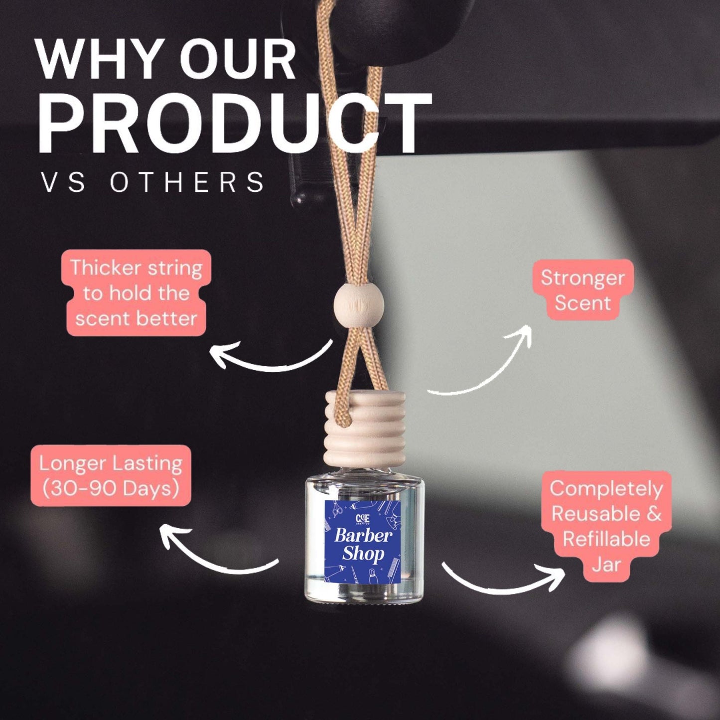 Iced Vanilla Woods Scented Car Freshener