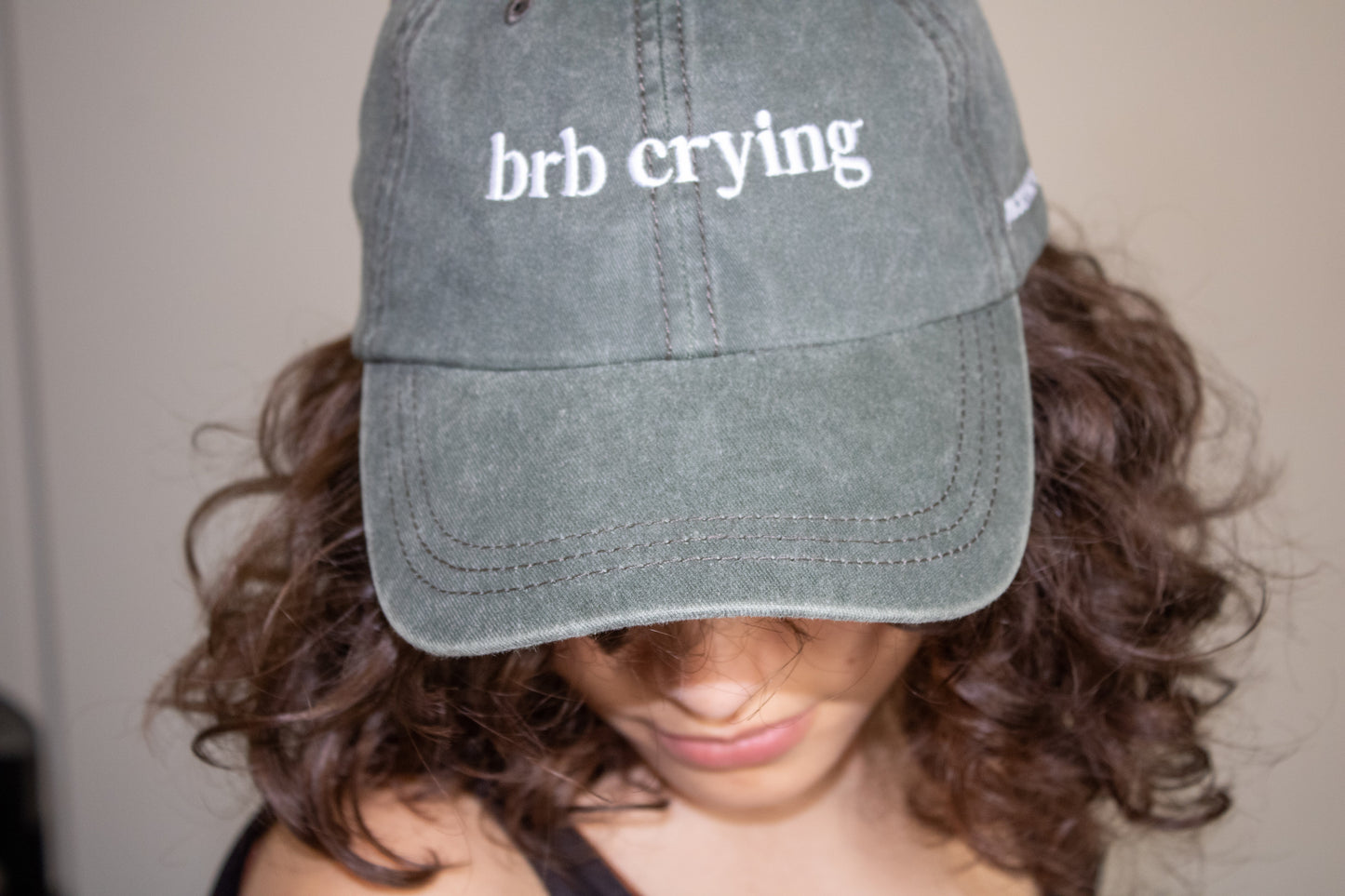 brb crying hat