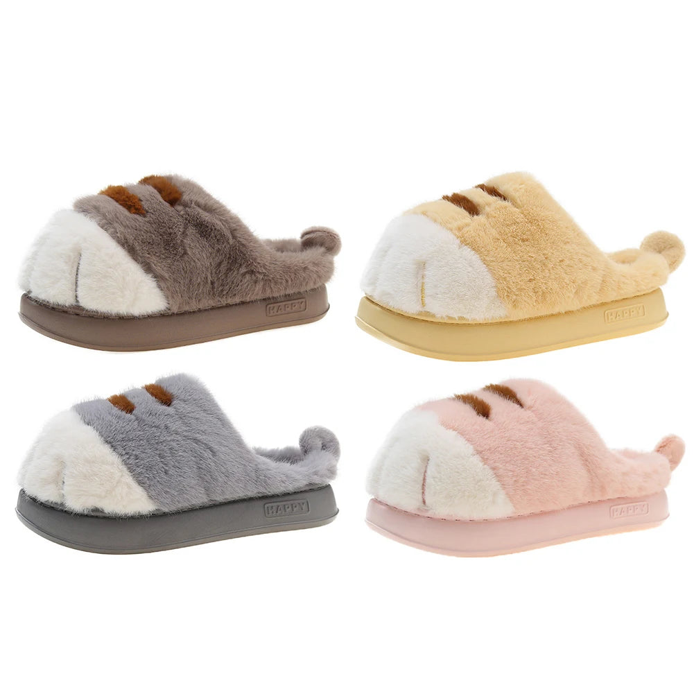 KUSHIE PlushPaws Slippers – Ultra-Soft Plush House Slides for Cozy Self-Care Comfort