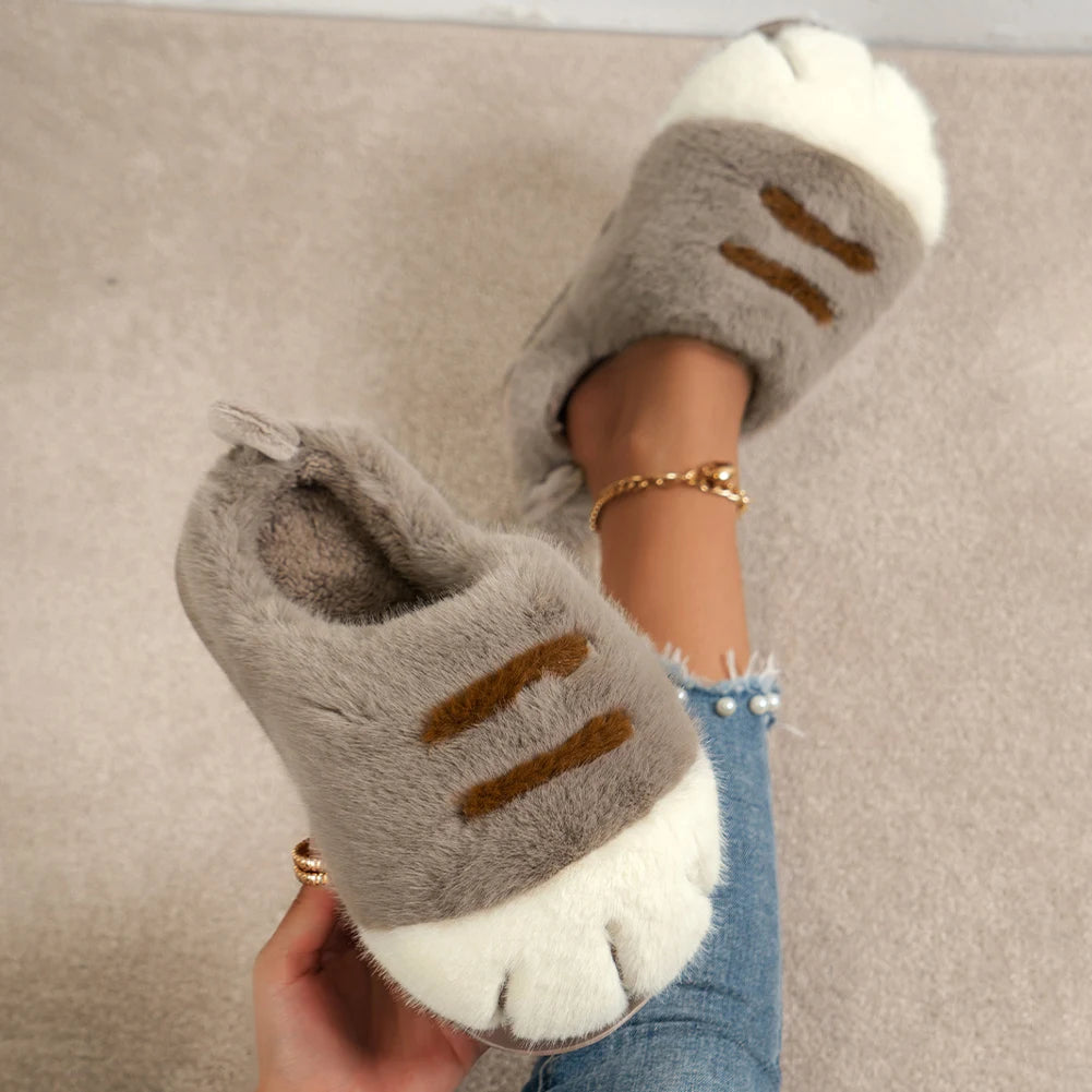 KUSHIE PlushPaws Slippers – Ultra-Soft Plush House Slides for Cozy Self-Care Comfort