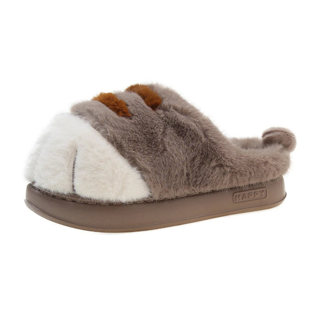 KUSHIE PlushPaws Slippers – Ultra-Soft Plush House Slides for Cozy Self-Care Comfort