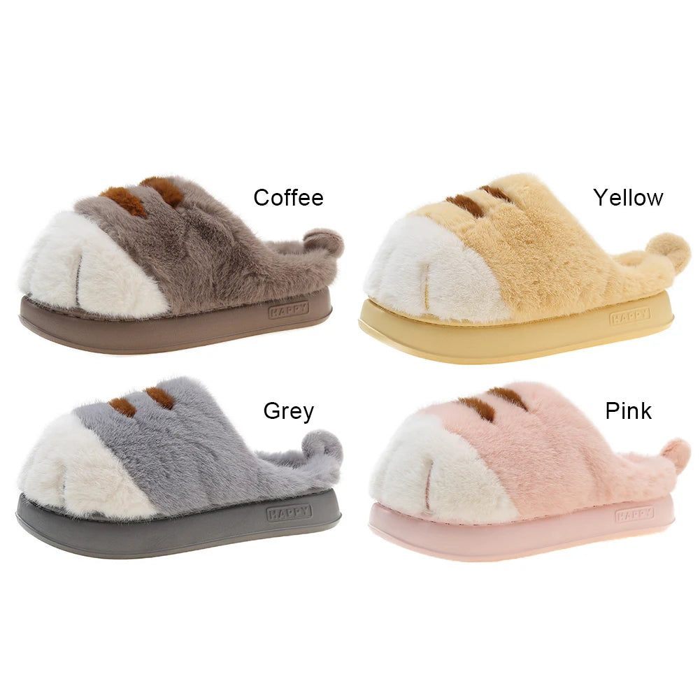 KUSHIE PlushPaws Slippers – Ultra-Soft Plush House Slides for Cozy Self-Care Comfort