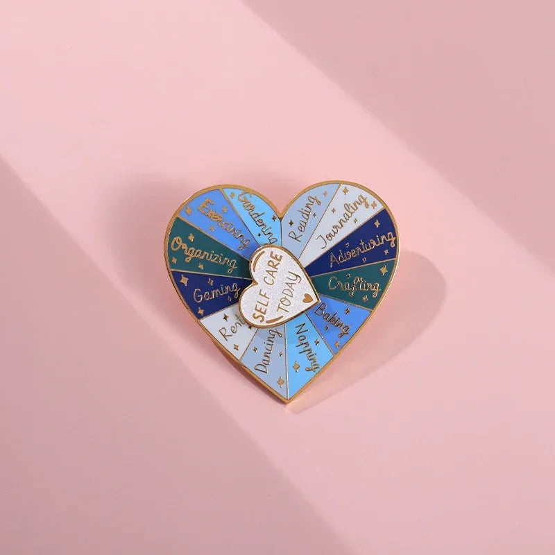 Mental Health Heart Turntable Enamel Pin