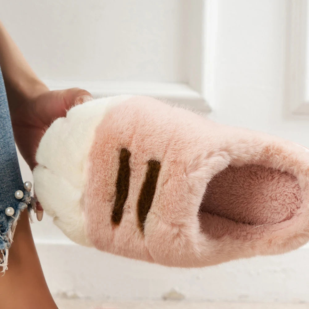 KUSHIE PlushPaws Slippers – Ultra-Soft Plush House Slides for Cozy Self-Care Comfort