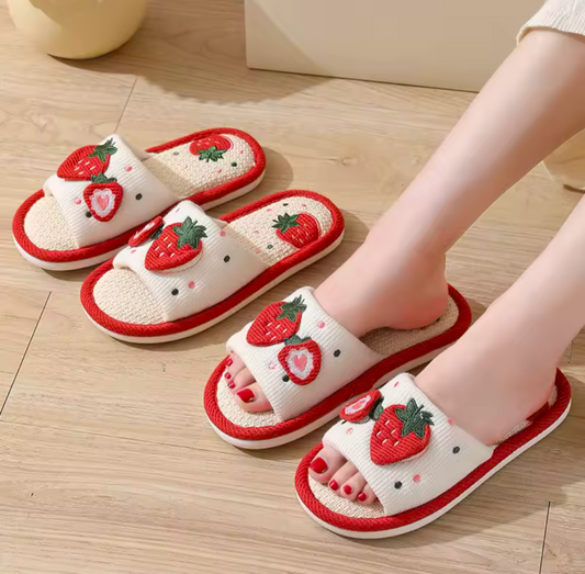 Strawberry Bliss Cozy Slippers