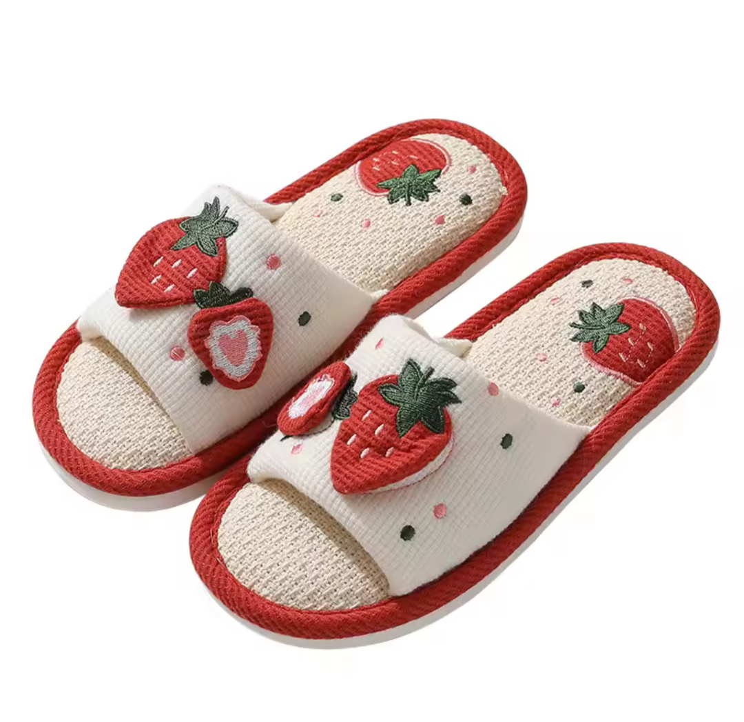 Strawberry Bliss Cozy Slippers